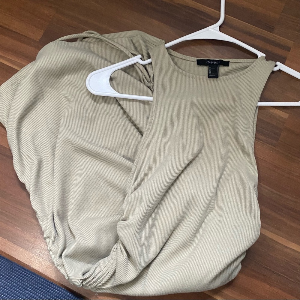 Beige bodycon dress